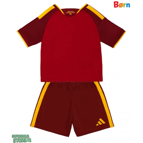 AS Roma Replika Babytøj Hjemmebanesæt Børn 2026-27 Kortærmet (+ Korte bukser)
